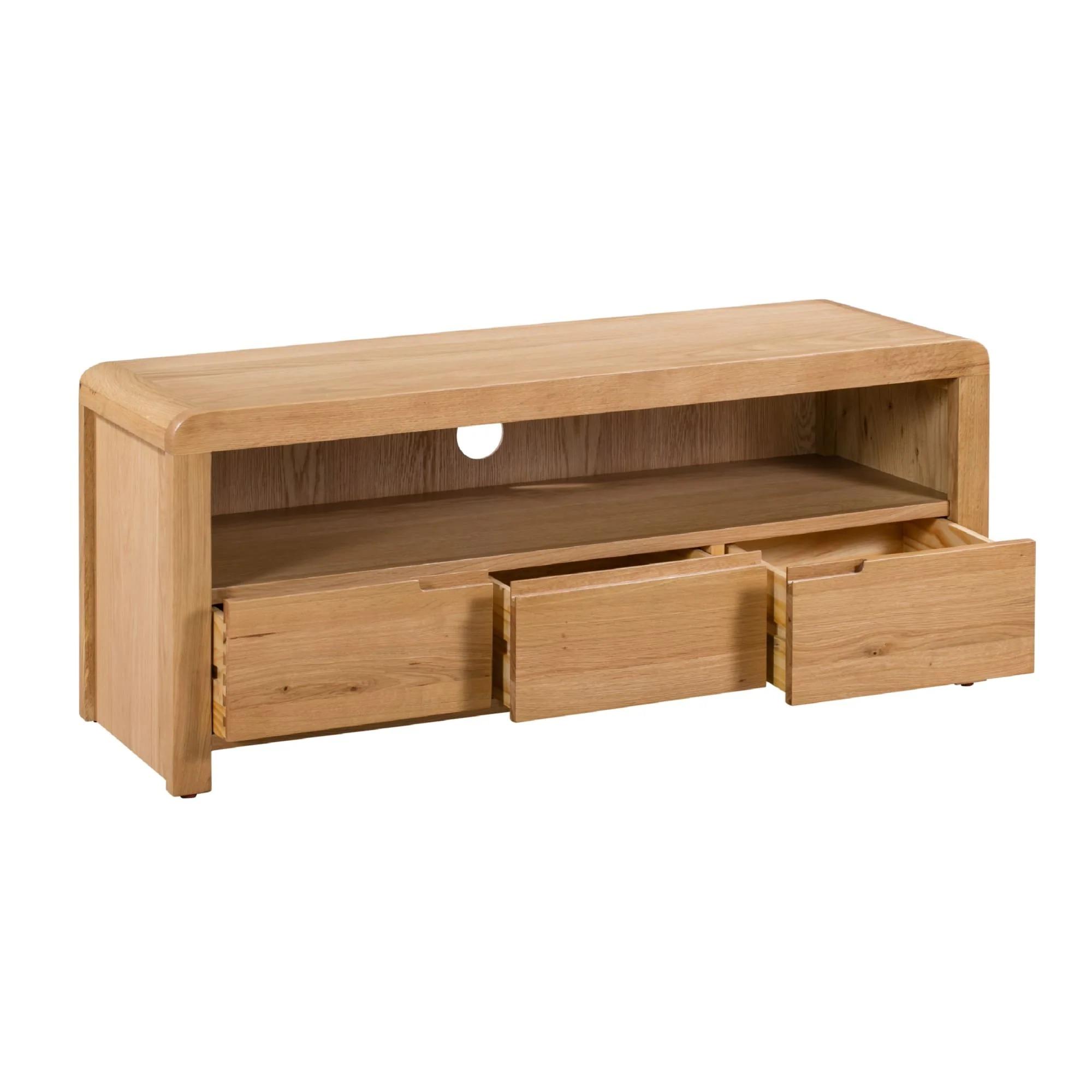 Curve TV Unit - 115cm - Oak