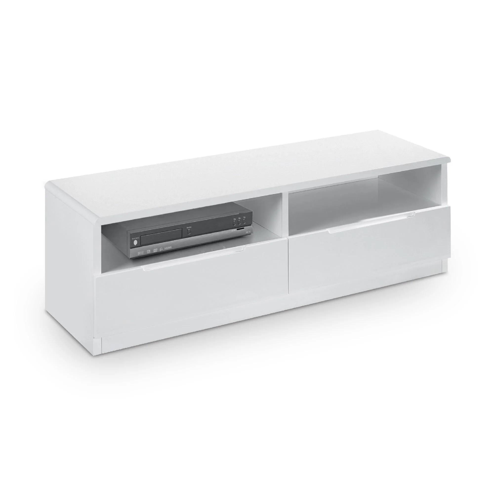 Manhattan TV Unit - 2 Drawer - White Gloss