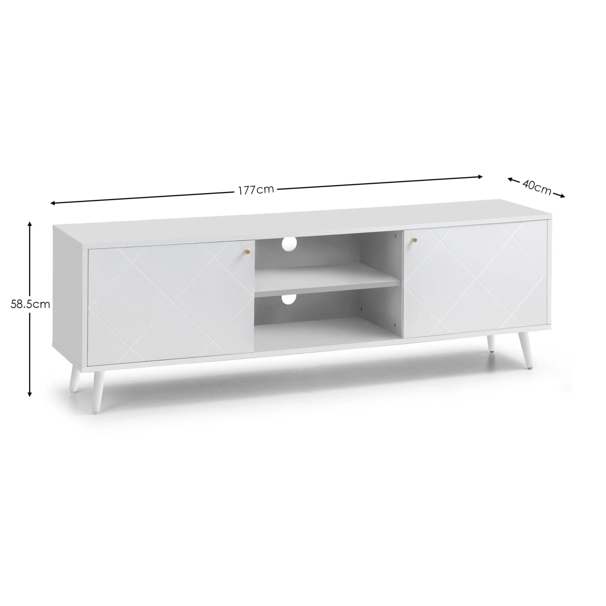 Moritz White TV Unit - 177cm