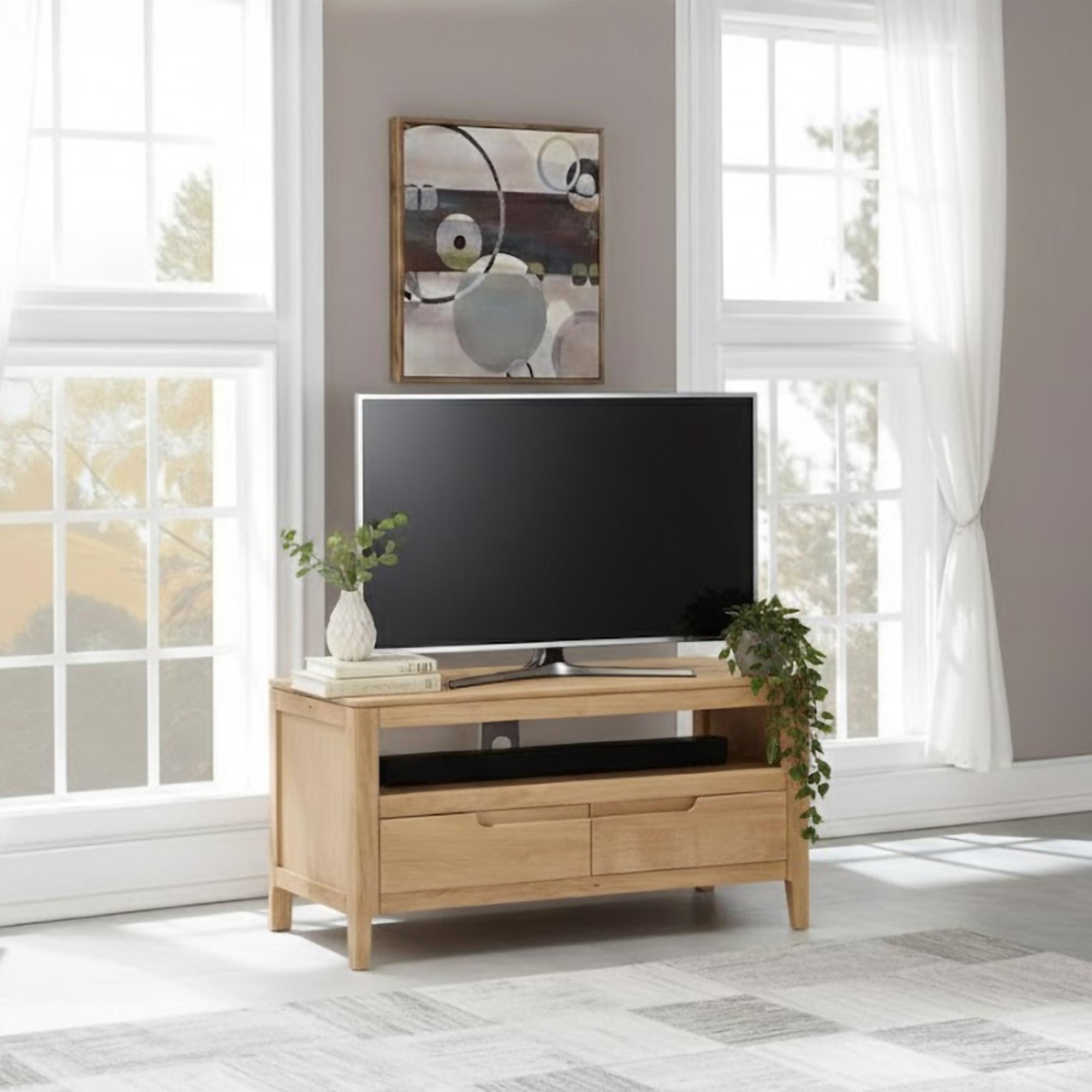 Dunmore Oak 2 Drawer Small TV Unit
