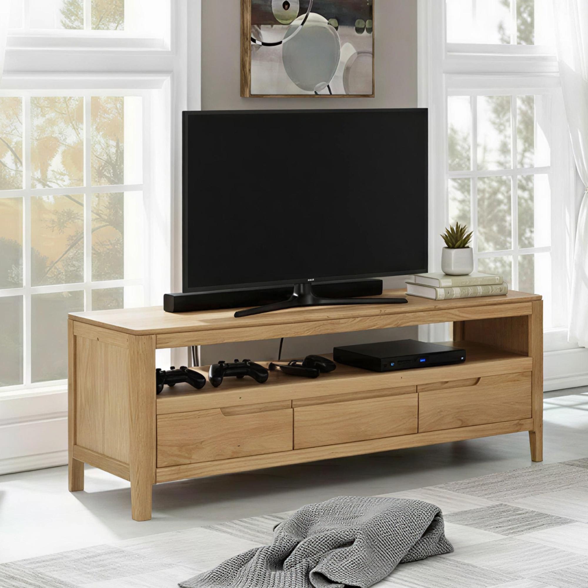 Dunmore Oak 3 Drawer TV Unit