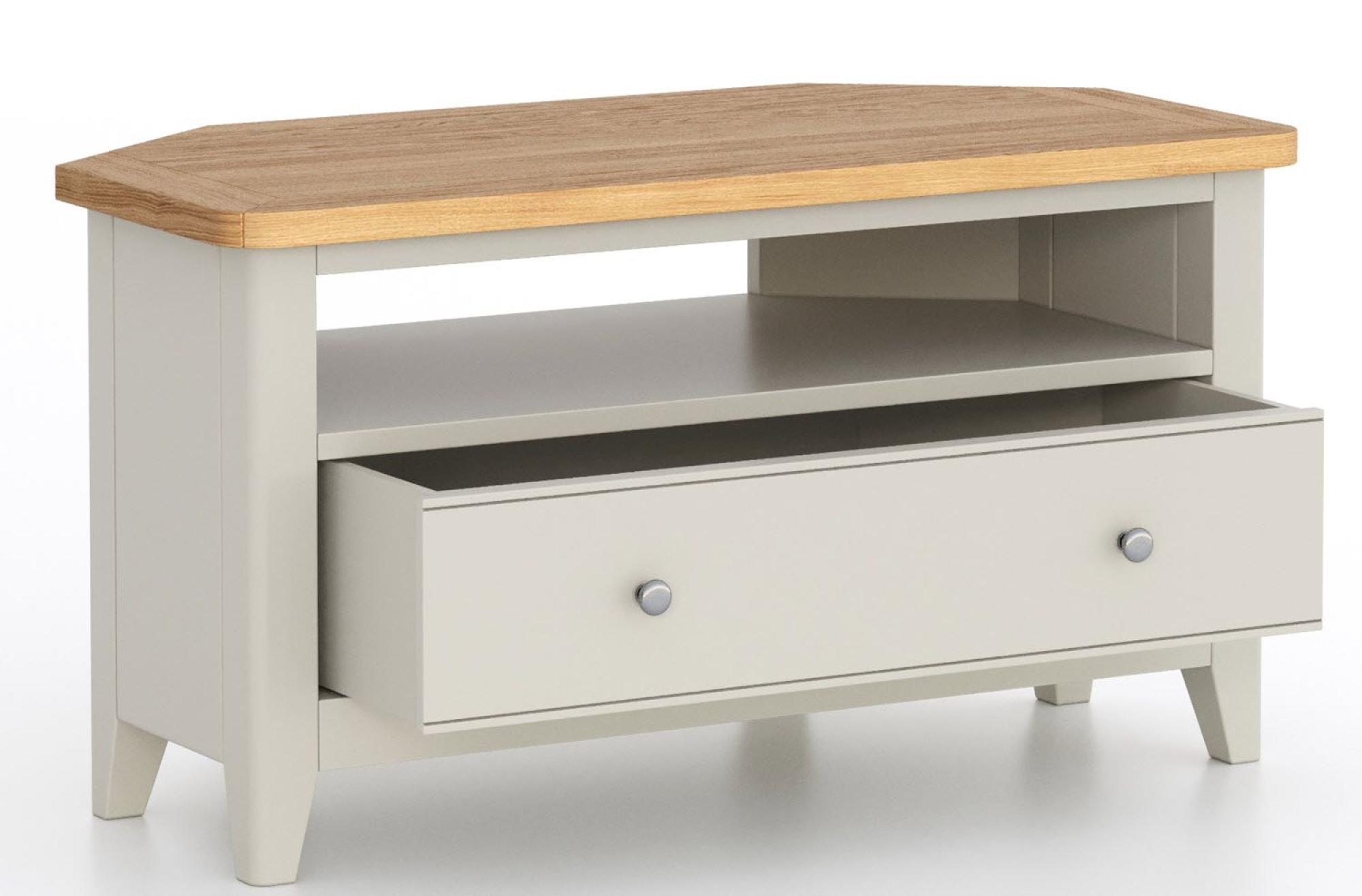 Arden Grey Painted 90cm Corner TV Unit