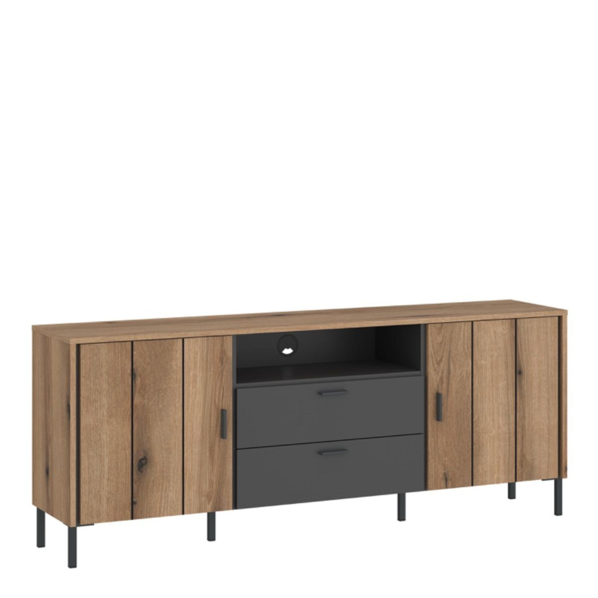 Arundel Oak Effect 2 Drawer Medium TV Unit