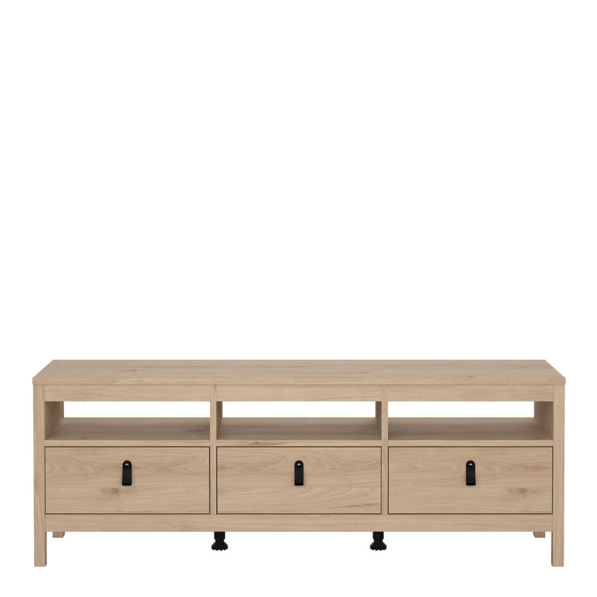 Barcelona Jackson Hickory Oak 3 Drawer TV Unit