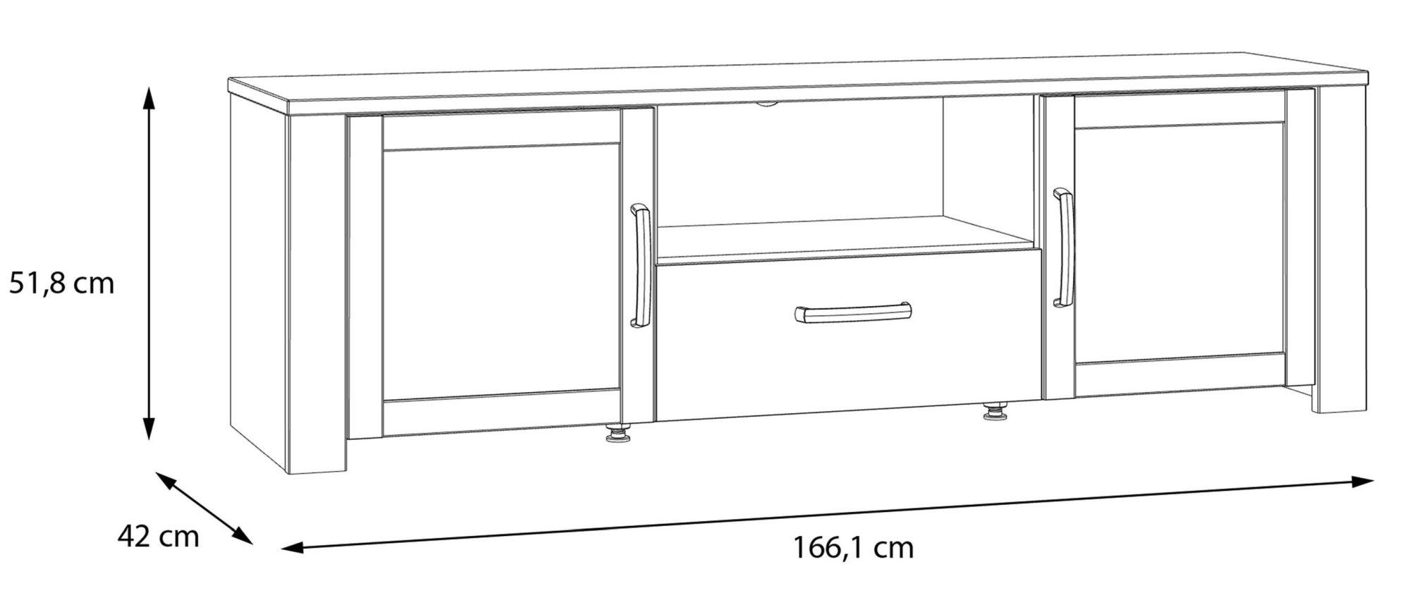 Bohol Grey 166cm TV Unit