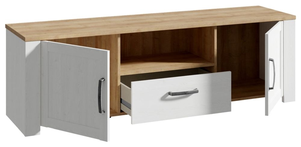 Bohol White 166cm TV Unit