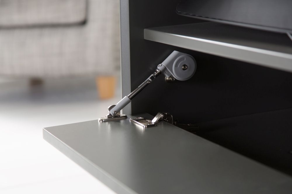 Carbon TV Stand - Black & Grey - 120cm - ADCA1200-GRY