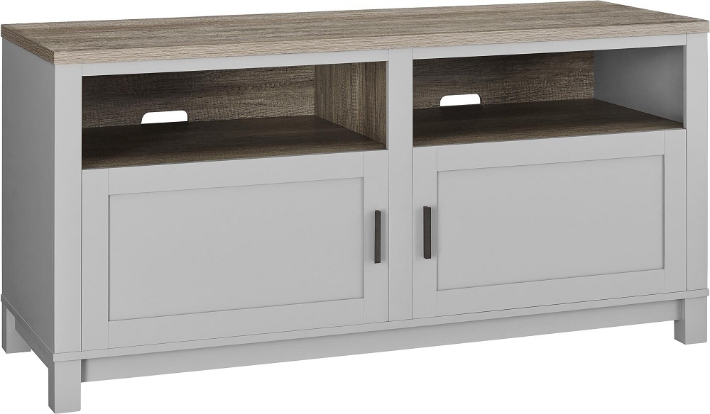 Carver TV Cabinet - Weathered Oak & Grey - 1753196COMUK