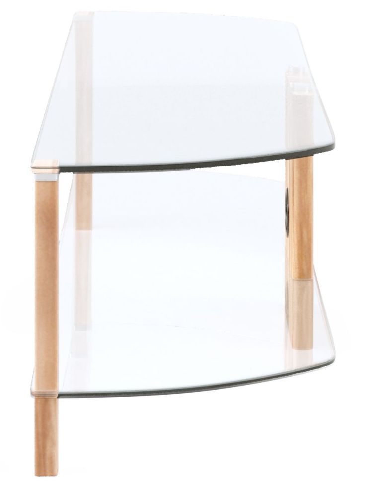 Century TV Stand - Clear Glass - 150cm - ADCE1500-LO