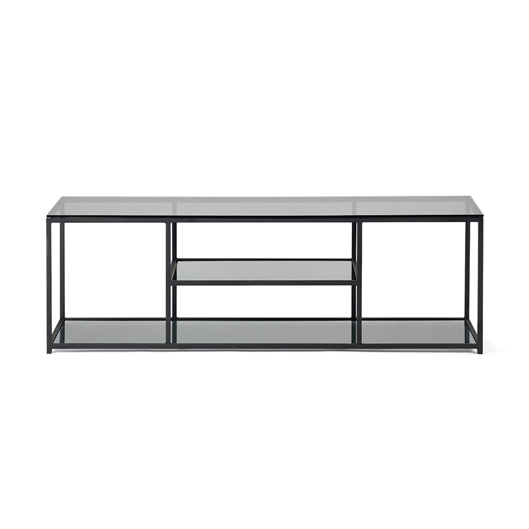 Chicago TV Unit - 140cm - Smoked Glass