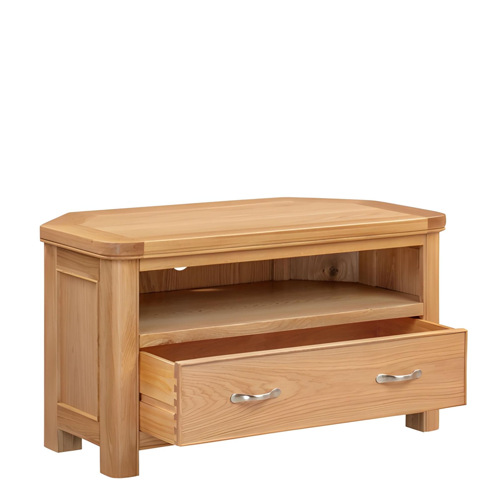 Clarion TV Unit - 1 Drawer - Corner - Oak
