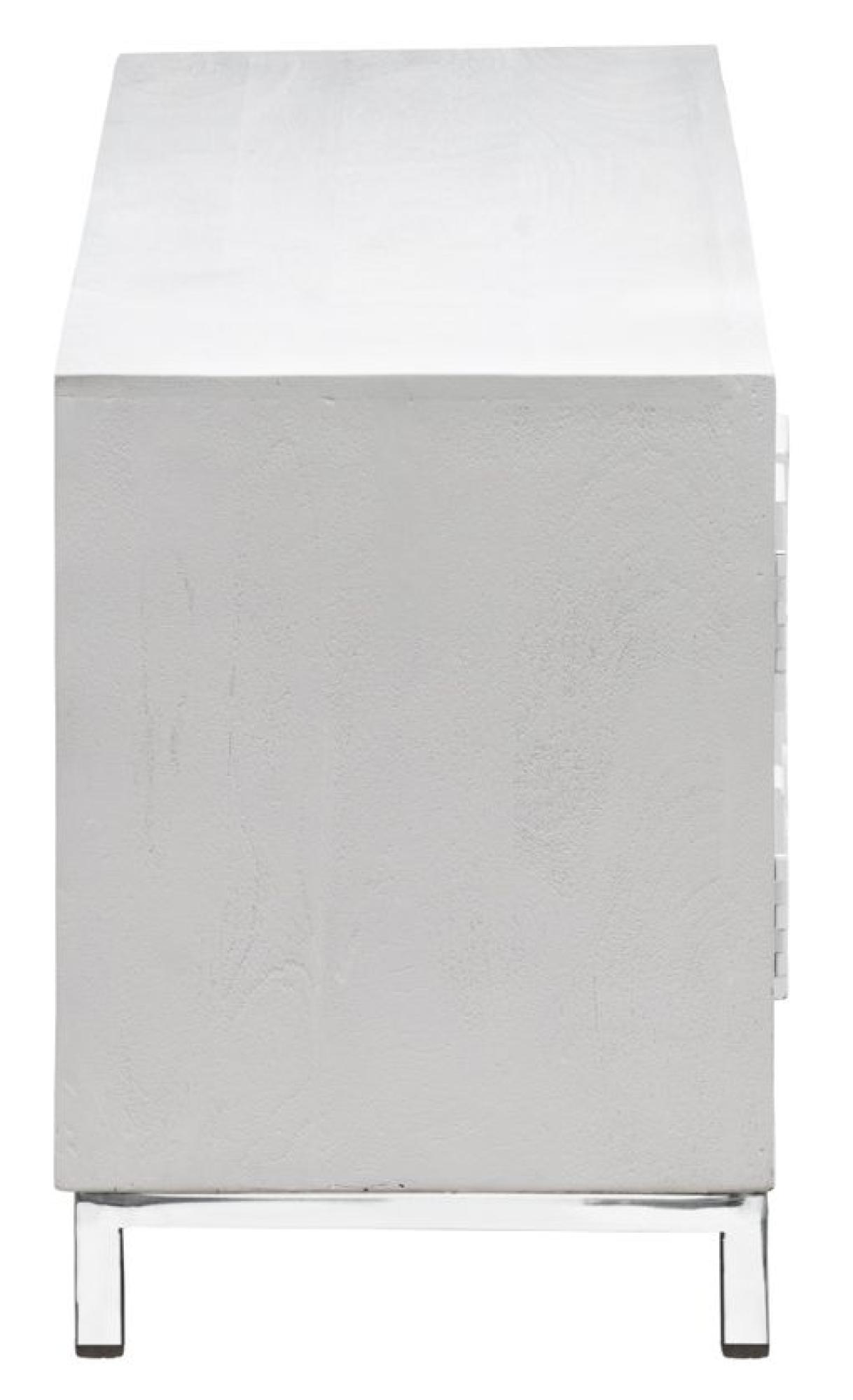 Clearance - Geo TV Unit - 2 Door - White Mirrored