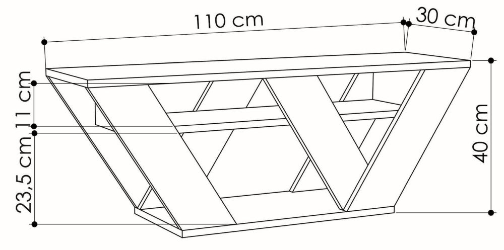 Clearance - Pellston TV Unit - Oak