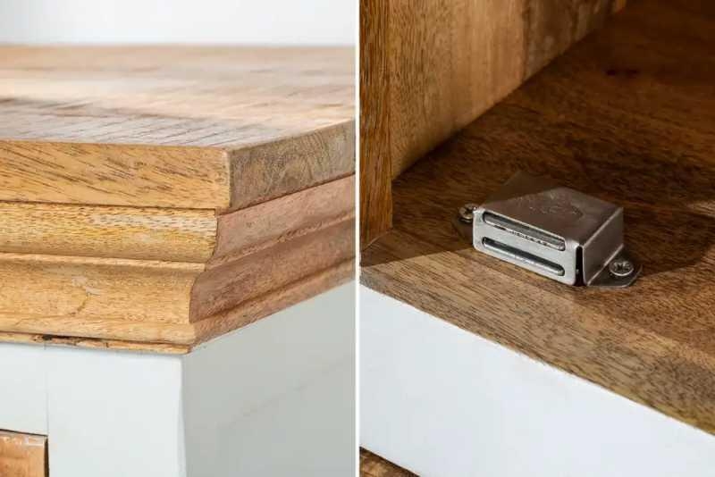 Coastal White and Wood 145cm TV Cabinet