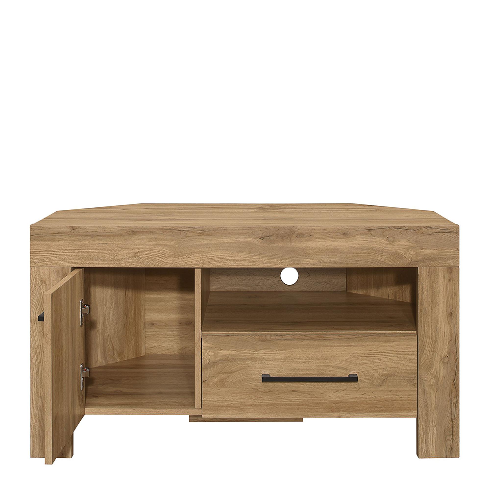 Compton Corner TV Unit - 1 Door - Oak
