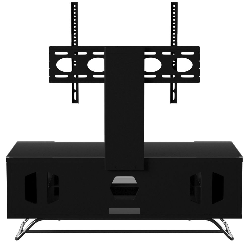 Chromium TV Stand - 120cm with Bracket - Black - CRO2-1200BKT-BK
