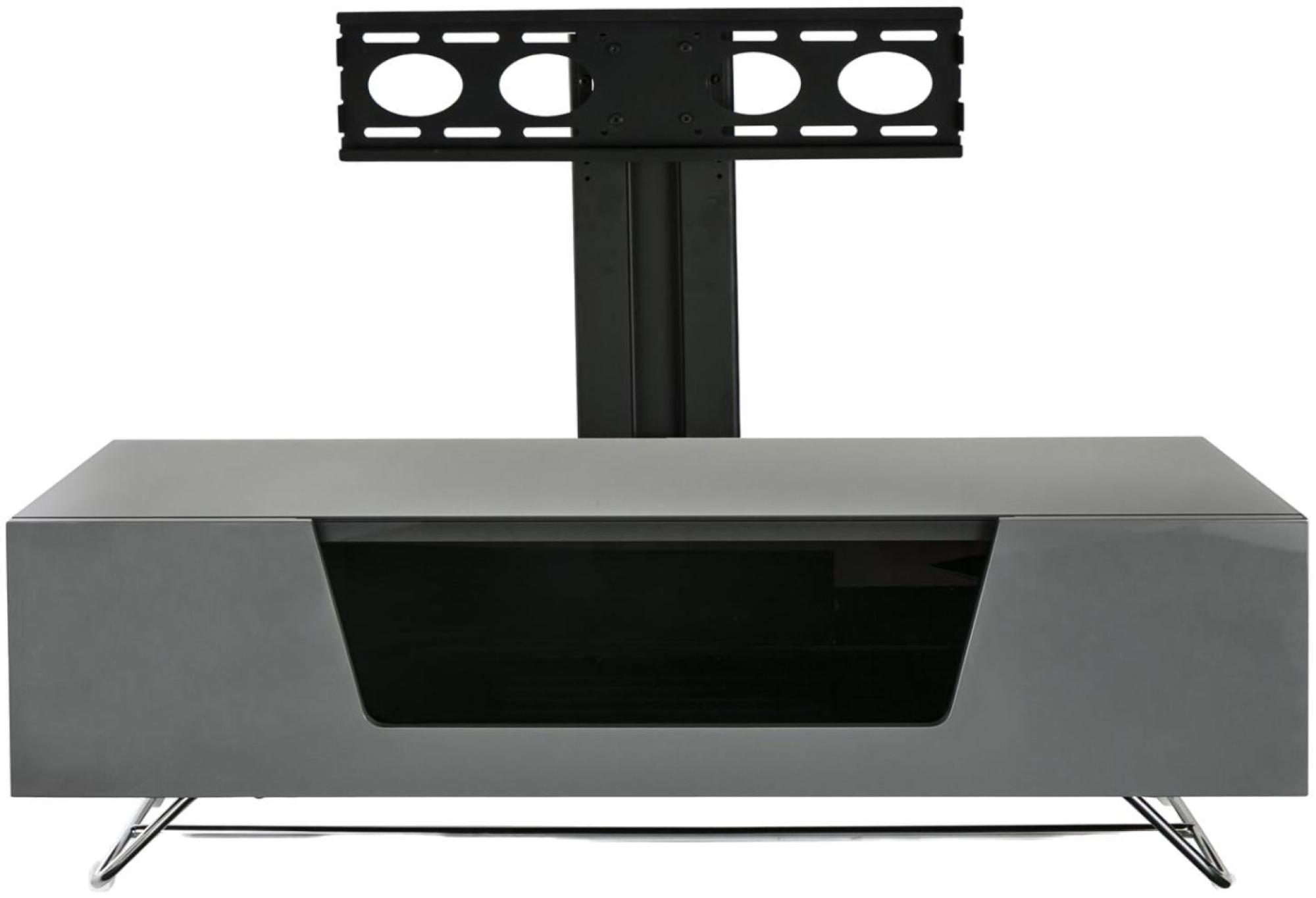 Chromium TV Stand - 120cm with Bracket - Grey - CRO2-1200BKT-GR
