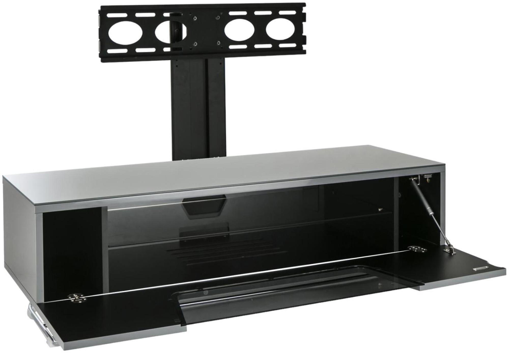 Chromium TV Stand - 120cm with Bracket - Grey - CRO2-1200BKT-GR