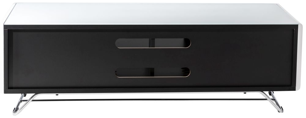 Chromium TV Stand - Concept - 120cm - Black with Speaker Mesh Front - CRO2-1200CPT-BLK