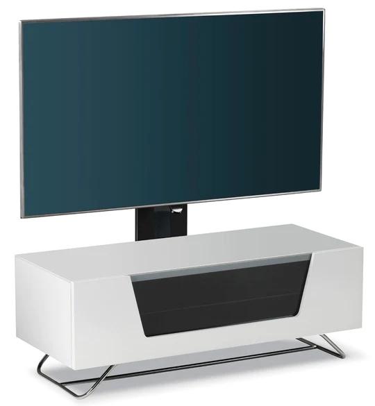 Chromium TV Stand - Cantilever - White - 100cm - CRO2-1000BKT-WHT