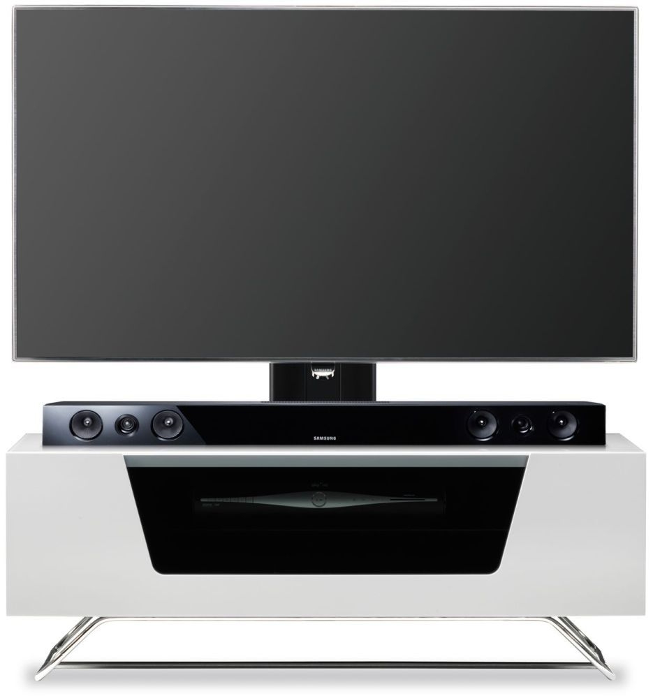 Chromium TV Stand - Cantilever - White - 100cm - CRO2-1000BKT-WHT