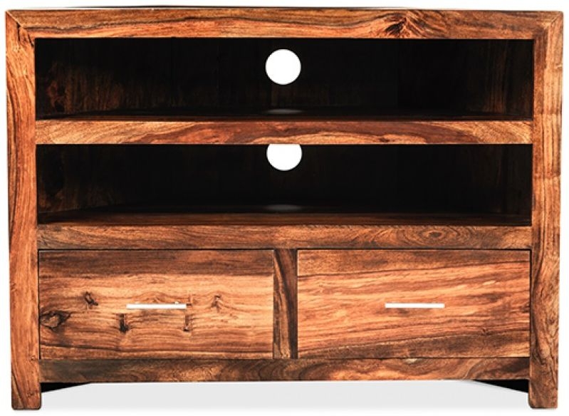 Cube Sheesham 95cm Corner TV Unit