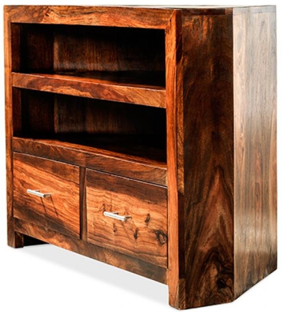 Cube Sheesham 95cm Corner TV Unit