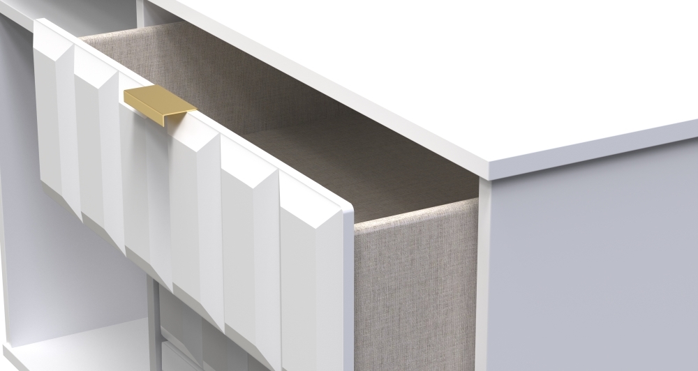 Cube TV Unit - 95cm - with Hairpin Legs - White