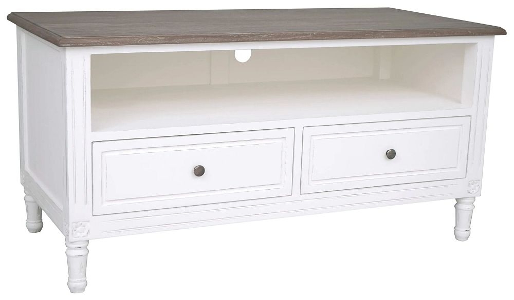 Delphine French Off-White Painted TV Unit