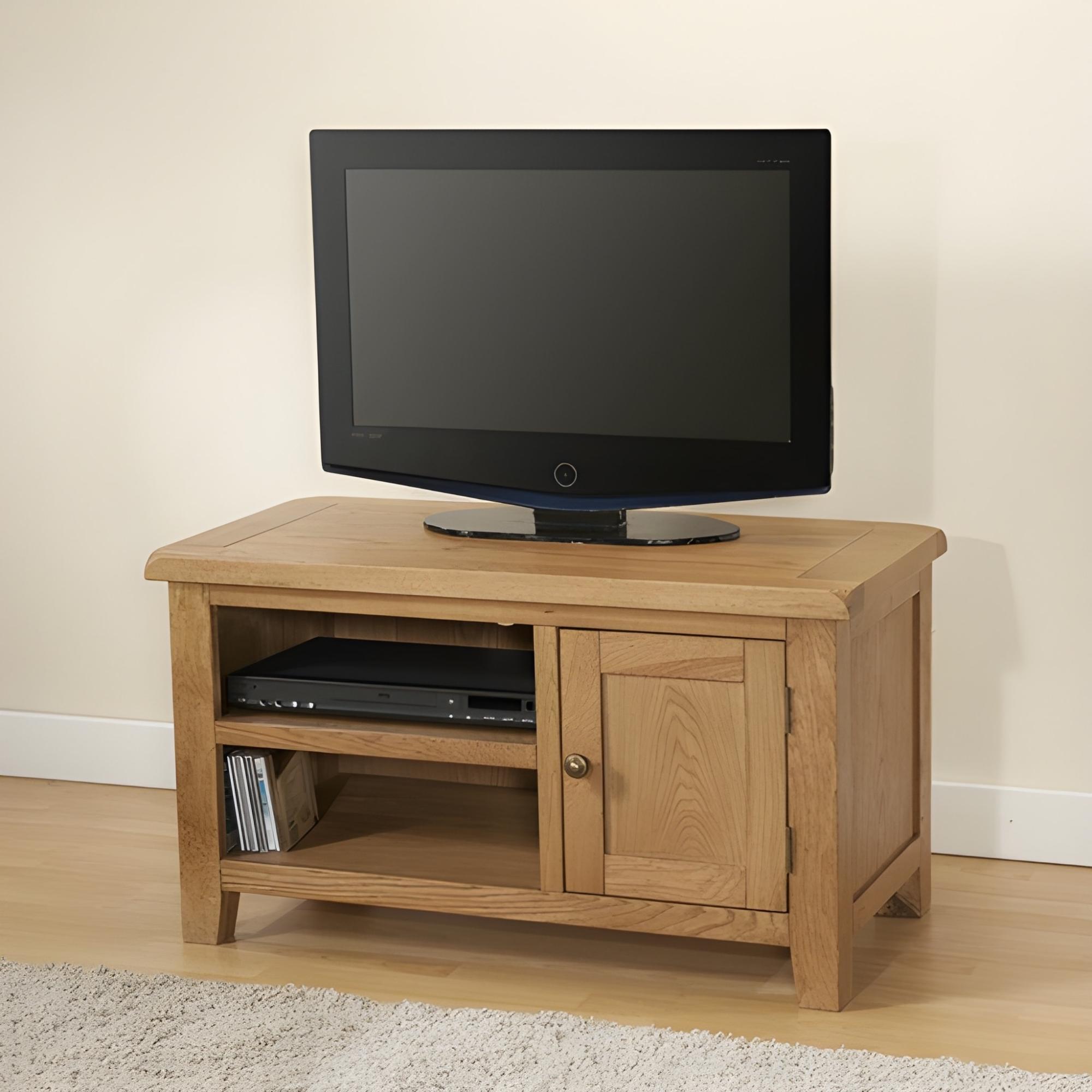 Dorset TV Unit - 1 Door - Small - Oak