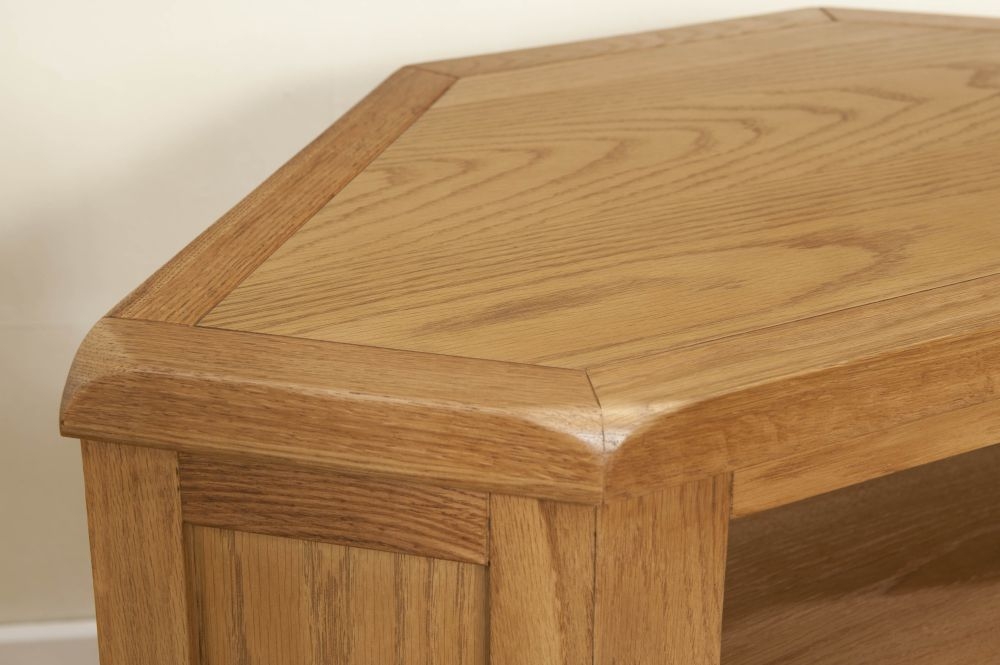 Dorset TV Unit - 1 Drawer - Corner - Oak