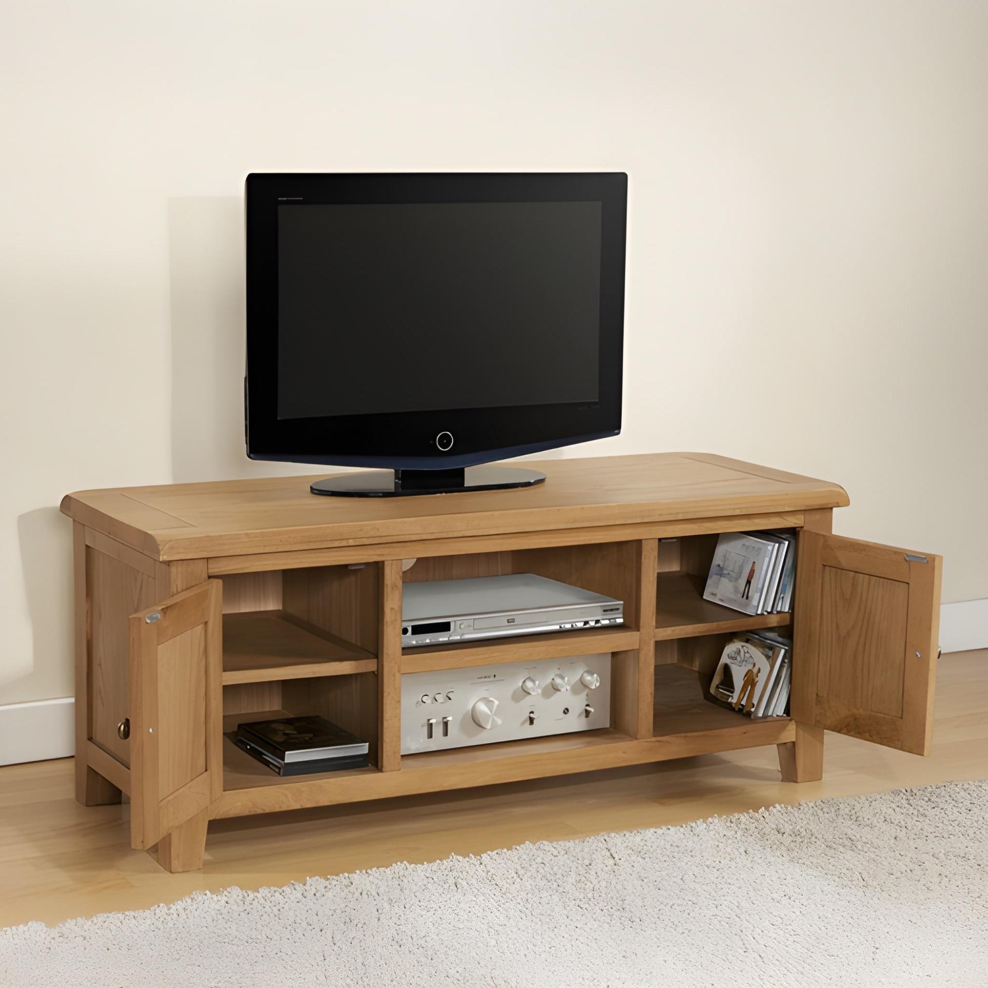 Dorset TV Unit - 2 Door - Large - Oak