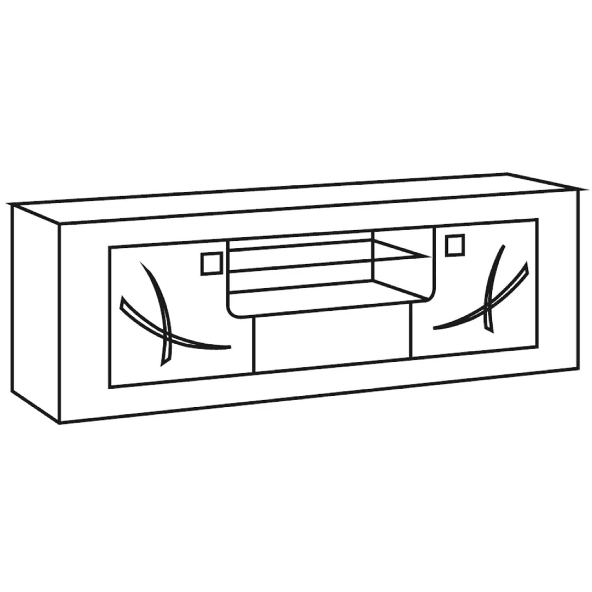 Enna Black and White 160cm TV Unit