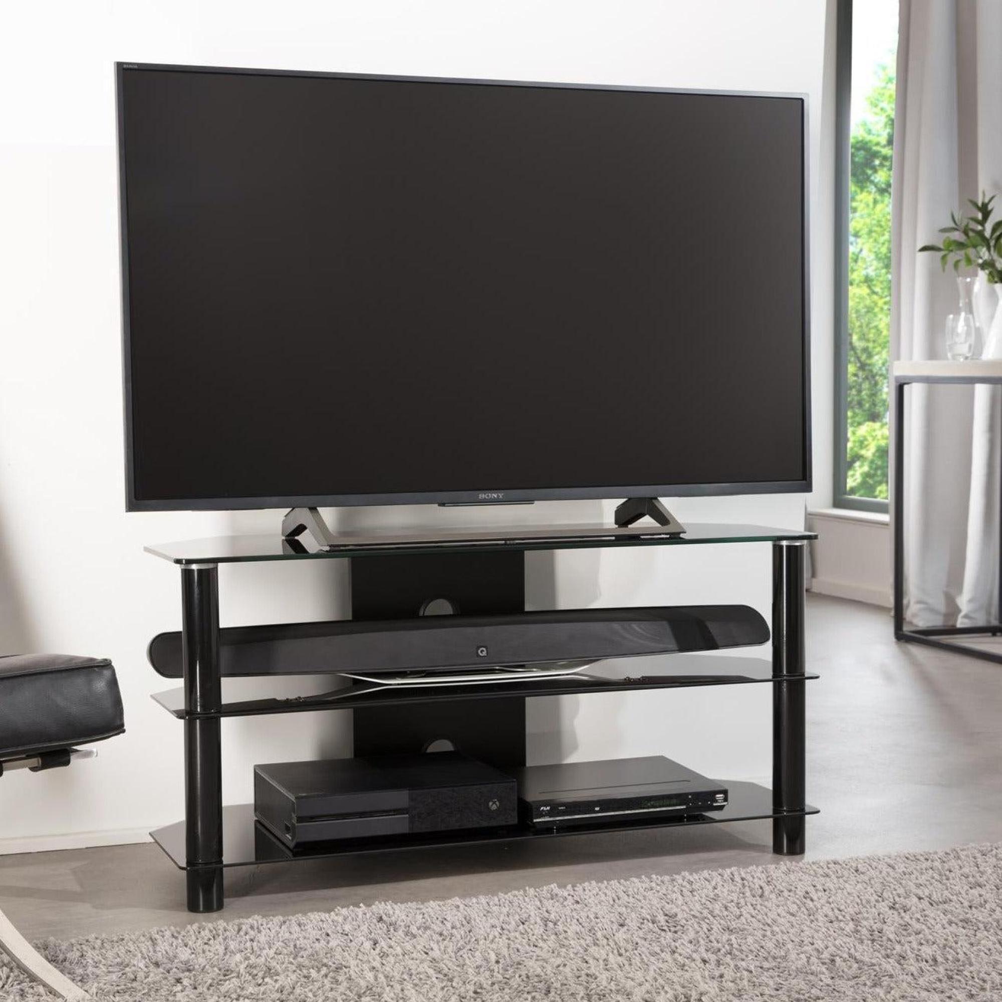 Essentials TV Stand - 120cm - Black - ESS1200/3-BLK