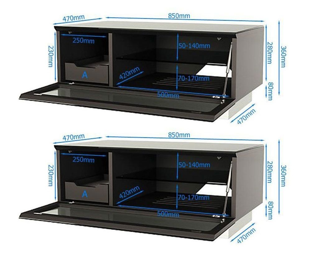 Element TV Stand - Gloss White - 170cm - EMTMOD1700-WHI