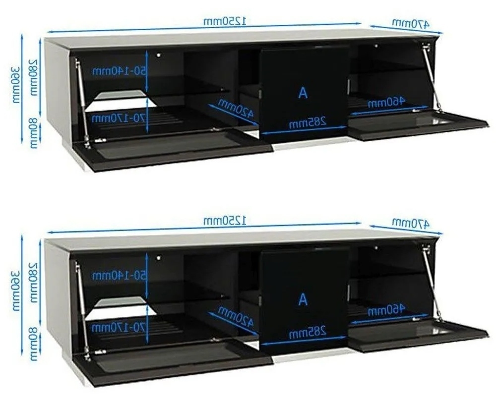 Element TV Stand - Gloss White - 250cm - EMTMOD2500-WHI
