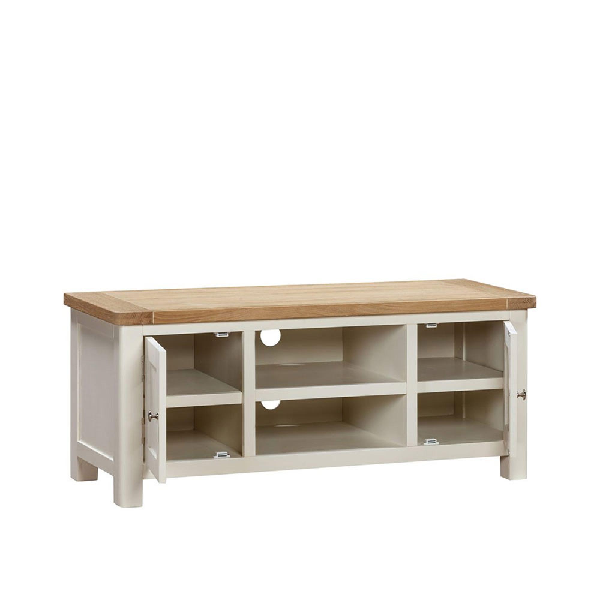 Hayley TV Unit - 2 Door - Oak and White