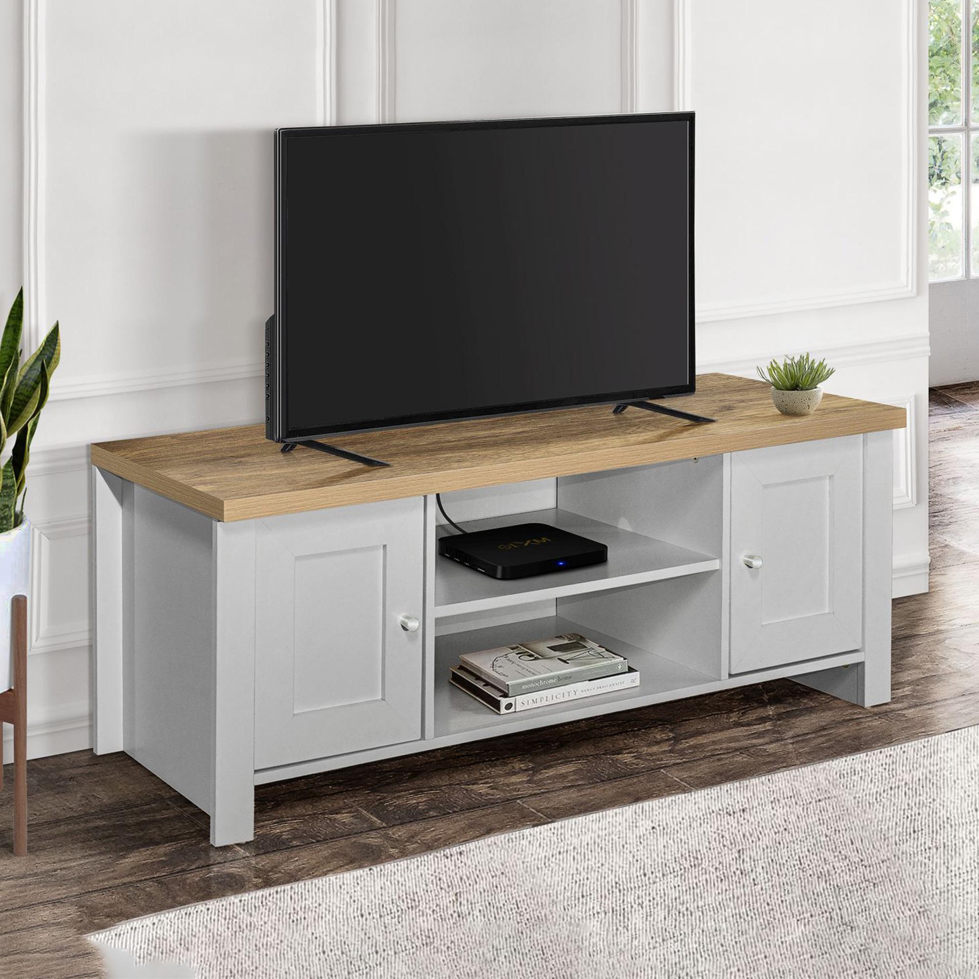 Highgate TV Unit - 2 Door - Grey Painted