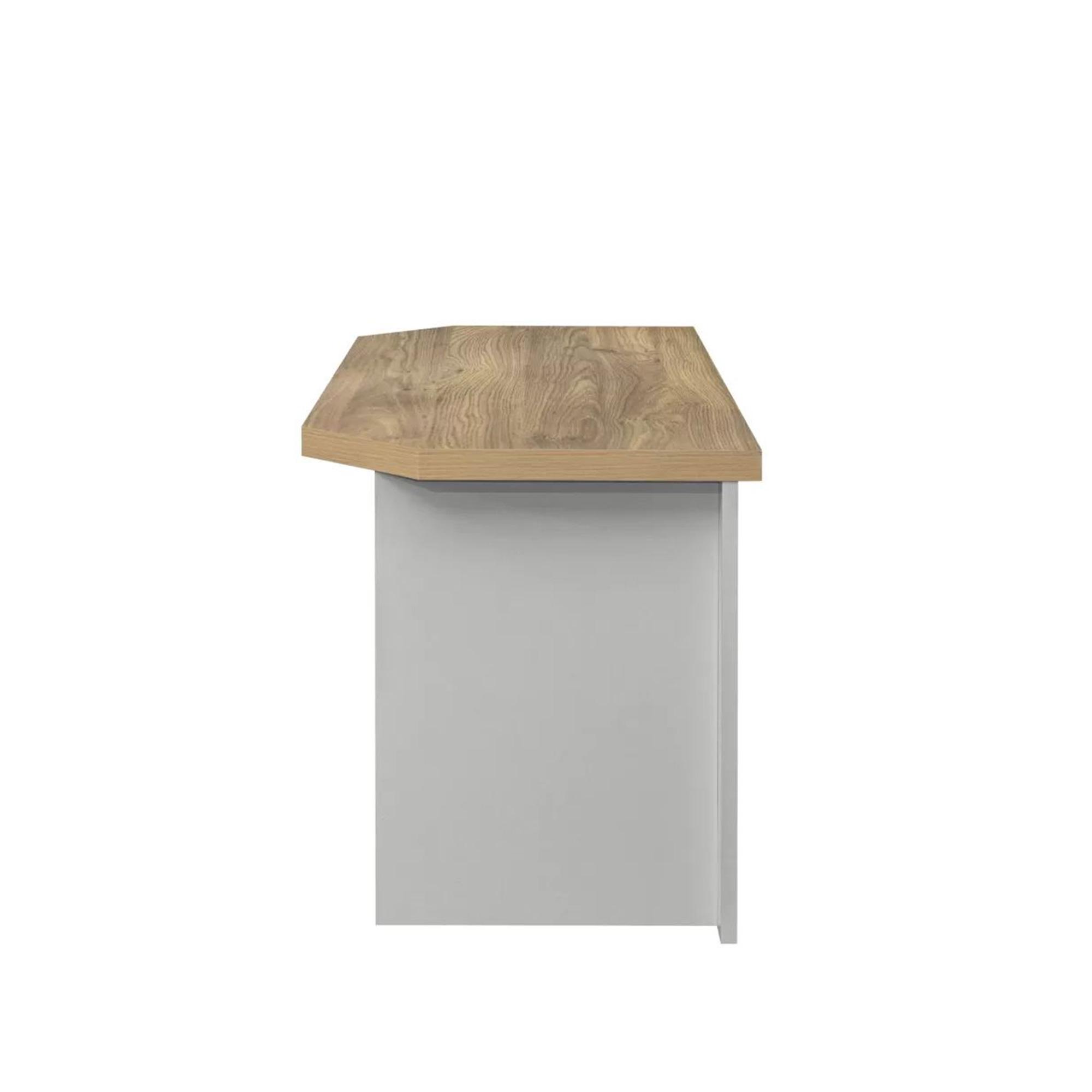 Highgate Corner TV Unit - 2 Drawer - Grey Painted