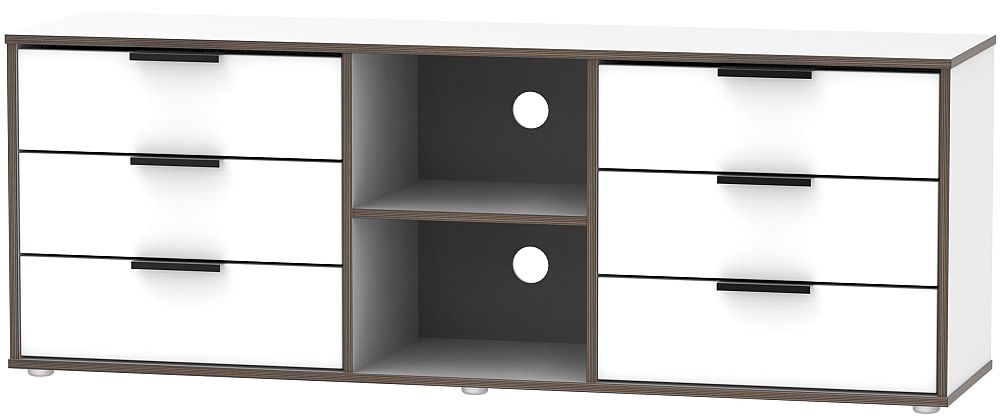 Hong Kong White 150cm TV Unit with Glides Legs