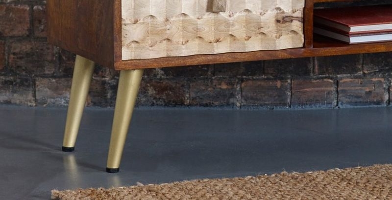 Imphal Mango Wood Geometric 140cm TV Unit