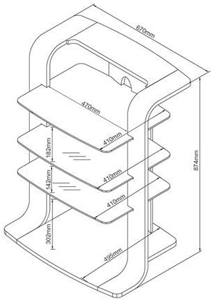 Curve Entertainment Unit - Oak - JF204