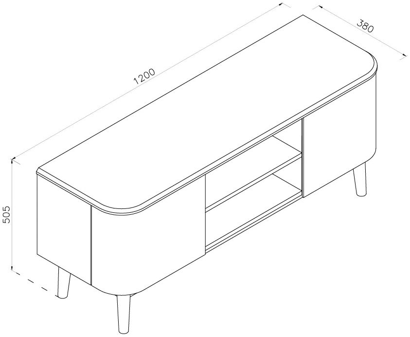 Oslo TV Stand - Oak - JF810