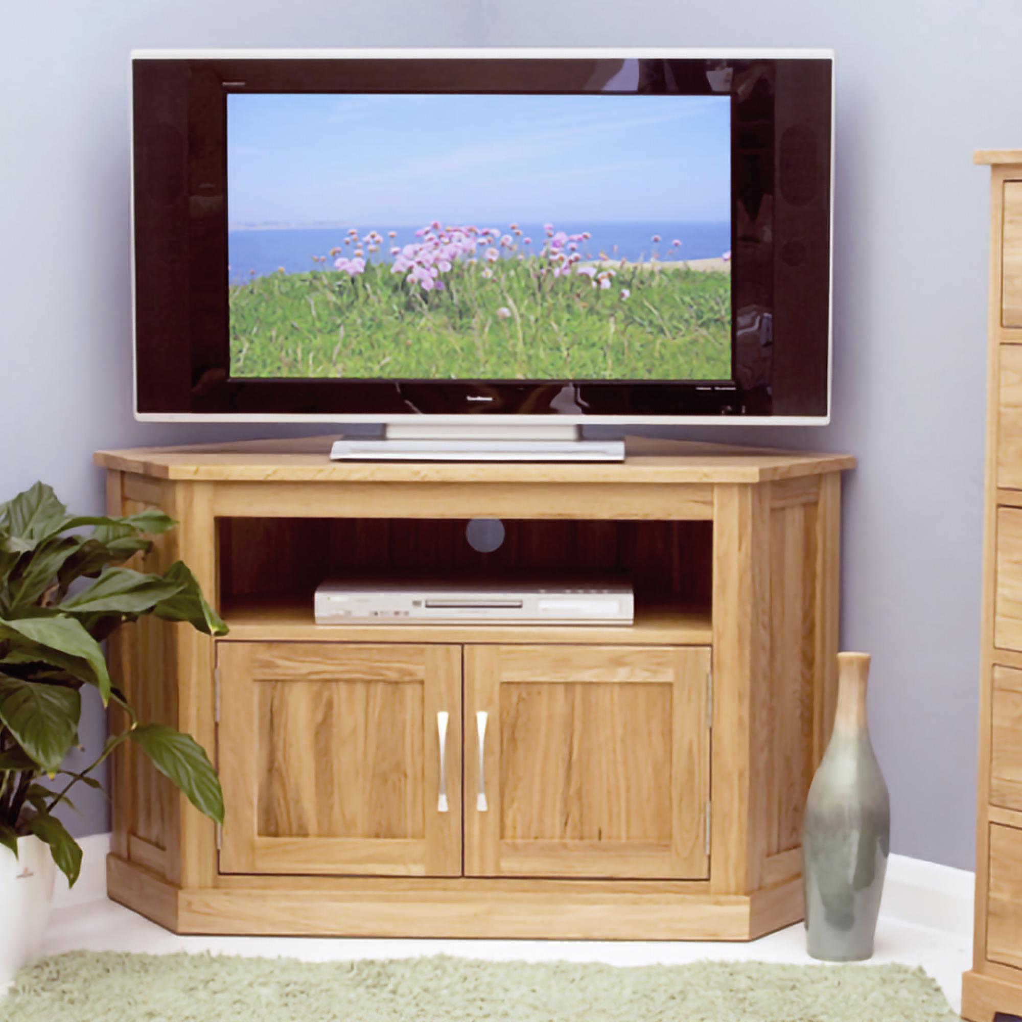 Mobel Oak Corner TV Cabinet