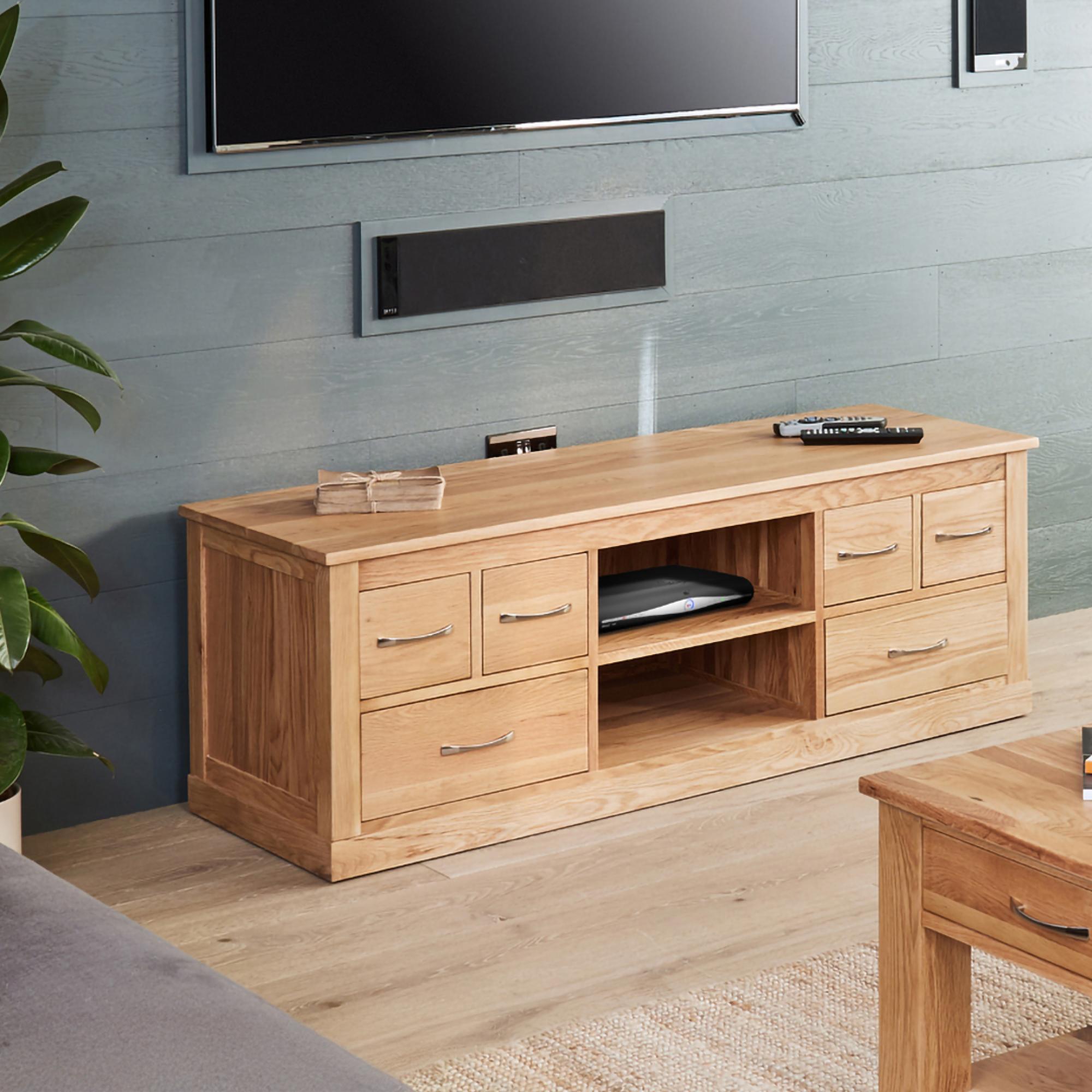 Mobel Oak Wide TV Cabinet