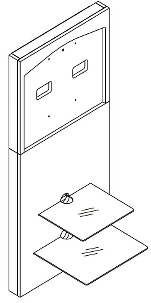 Mercury TV Stand - Light Oak 2 Shelf 60cm - ADME/2S-LO