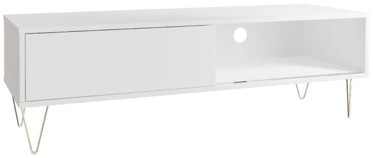 Montour White Sliding Door TV Unit