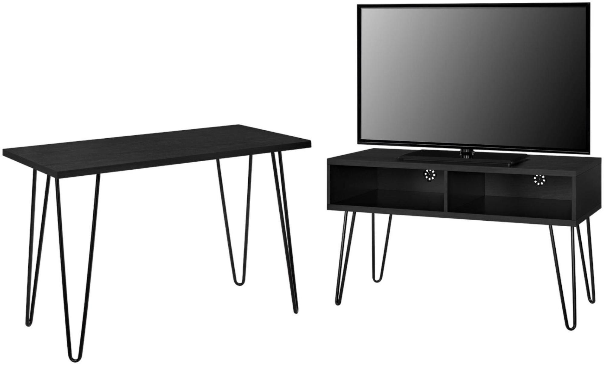 Owen Retro TV Stand - Black Oak - 1748296COMUK