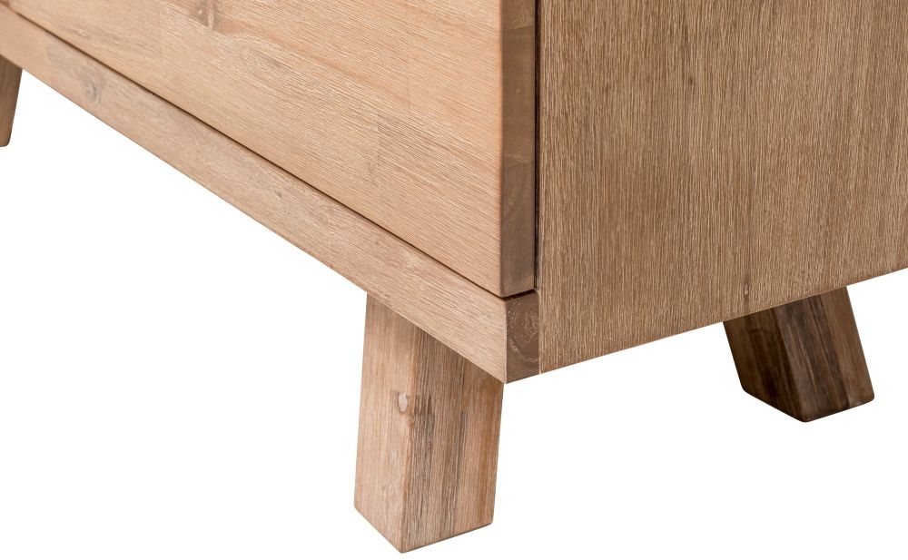 Pimlico Acacia Wood and Concrete Top Small TV Cabinet