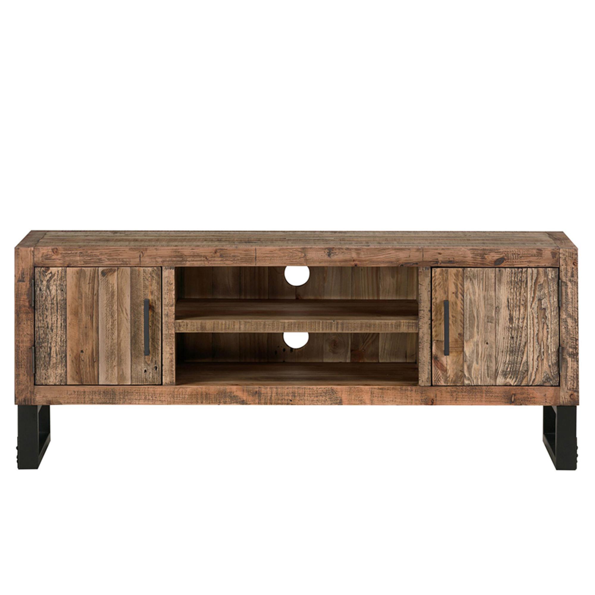 Preston Industrial Style Rustic 2 Door TV Unit